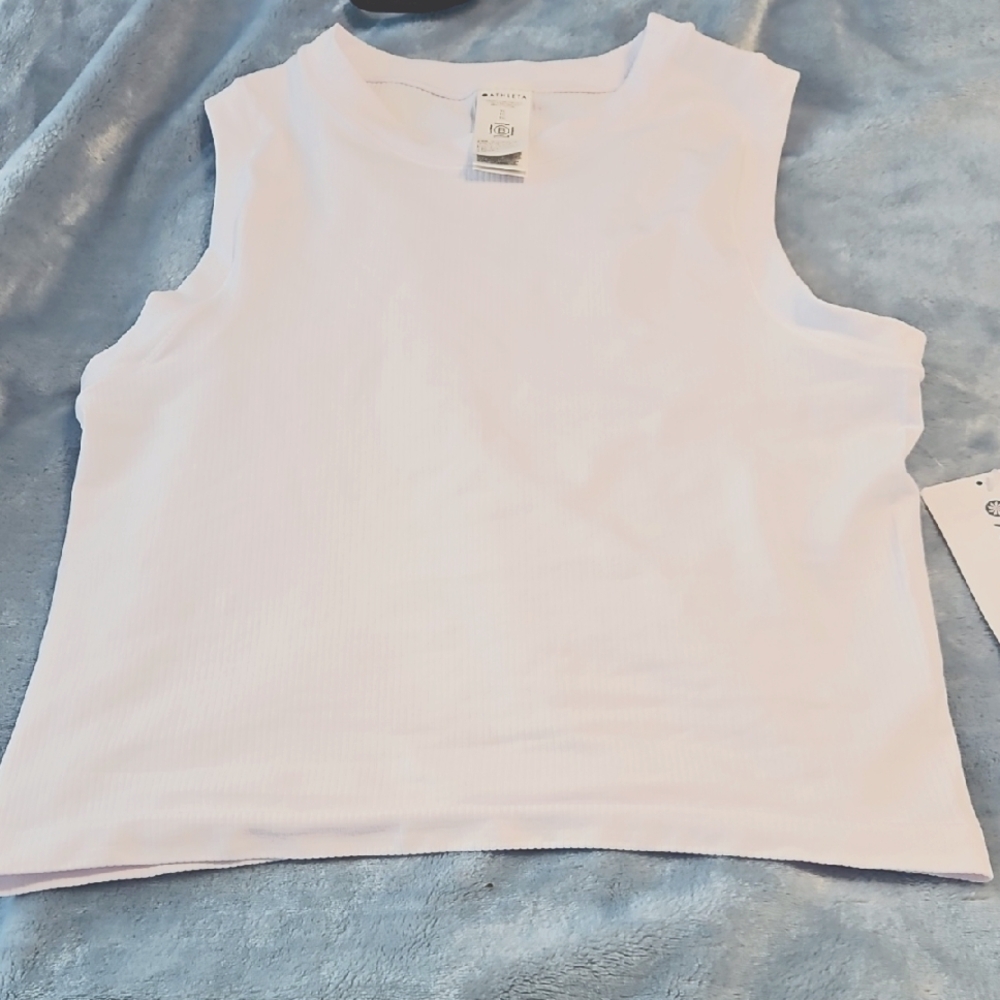 Athleta Renew Seamless White Muscle Tank